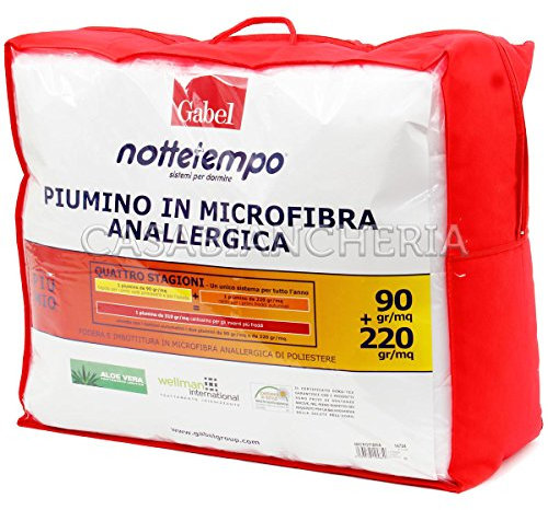 Gabel Piumino, Poliestere, Bianco, Matrimoniale