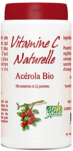 Vitamine C - Acérola Bio 1000 mg- 2,2 g- 100 comprimés