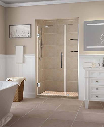Aston SDR960EZ-CH-4228-10 Belmore GS Frameless Hinged Alcove Shower Door with StarCast Clear Glass and Shelves