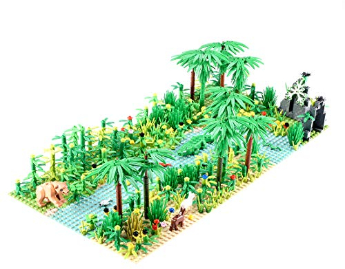 Bosque tropical botánico con paneles de construcción para casa de árbol de Lego, aventura en casa de árbol, juguete de bloques de construcción, compatible con Lego Bauer