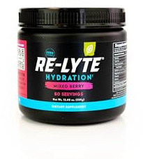 REDMOND Re-Lyte HYDRATION Drink Mix MIXED BERRY LARGE, lata de 380 g - Electrolitos en polvo, sin azúcar, con auténtica sal Redmond Real Salt y más de 60 minerales y oligoelementos esenciales