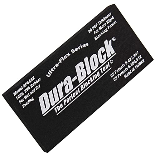 Dura-Block Scuff Pad - 5.6in Ultra-Flex Hook and Loop Scruff Pad Sanding Blocks for Wood and Auto Fits Wet Dry Sandpaper