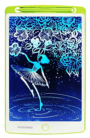 HUIXIANG Tavoletta LCD da Disegno a Colori 10 Pollici Ewriter Digitale Scrittura Grafica Lavagna Eelettronica Cancellabile Writing Tablet Drawing Pad Regalo Bambini 3+, 6 a 12 Anni Ragazze, Bianco