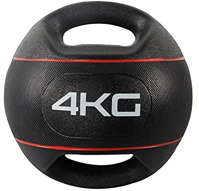Médecine balls HUA Balles De Médecine Fitness Pour Hommes Et Femmes, Balle Rebondissante À Double Poignée, Boule D'équilibre Antidérapante Et Résistante Aux Chutes, Boule De Gravité, 3kg, 4kg, 5kg, 6k