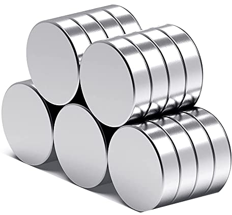 Gebildet 20 pezzi 3mm × 12mm Magneti Rotondi, Magneti da Ufficio, Magneti da Frigorifero Usati per la Creazione di Pannelli da Ufficio a Casa Artigianato Scientifico fai-da-te