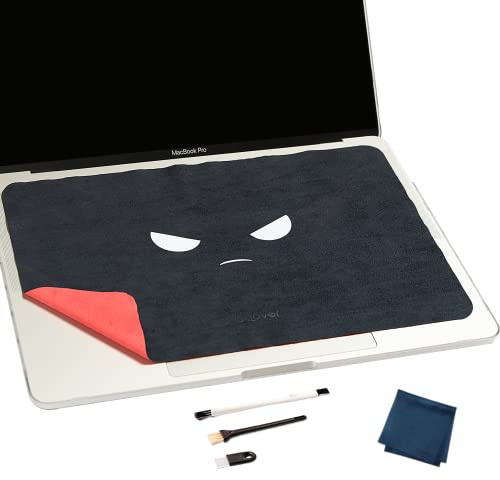 Bqover - Set of 2 Reversible Microfiber 13 Inch Laptop Keyboard Cover for MacBook, Lining Cleaning Cloth (MacBook 13)