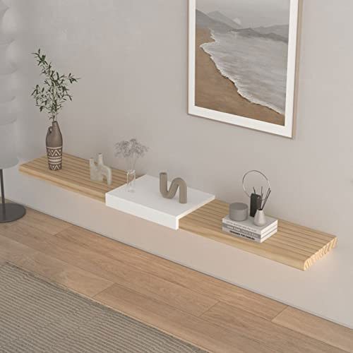 KOWJIFH Mensola a Muro Mensole sospese Mensola TV a Parete Supporti TV Console TV Camera da Letto Soggiorno Espositore Mensola portaoggetti multimediale Staffa TV Libreria Porta Merci