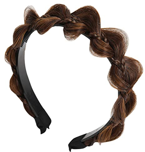 FRCOLOR Geflochtenes Stirnband Mit Zähnen Aus Synthetischem Haar Für Frauen Vielseitiges Geflecht Haarzubehör Für Alltag Sport Und Styling Komfortabler Haarreif