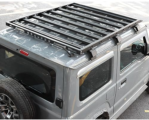 VISEKA Auto Dachträger für JIMNY JB74 JB64 2019-2022, Aluminium Dachgepäckträger Geschlossene Reling Crossbar, Auto Zubehör