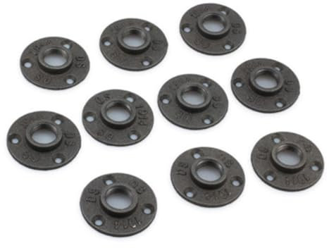 OSALADI 10pezzi Flangia Filettata Per Pavimento Raccordo in Ferro Malleabile Parete Flangia Realizzata in Materiale Di Resistente e Pratica Facile Installazione Mobili Industriali Progetti