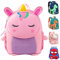 LUKIUP Einhorn Kindergartenrucksack, (28x24 x10cm) Kinderrucksack Mädchen Pink, Kleiner Freund Rucksack Kindergarten, Einhorn Rucksack für Kita Kindergarten Mädchen Ab 2-5 Jahren