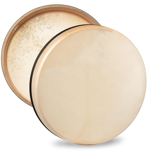 Schlagwerk RTS51CD Coast Drum Rahmentrommel - ocean drum groß ⌀ 50 cm / 20 Zoll erzeugt Meeresrauschen ohne Elektrik, für Entspannung und Meditation, Ziegenfell, stimmbar - Wellensound Effekt
