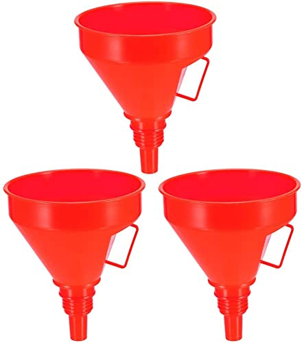 XYWHPGV Filtertrichter 6 Zoll Kunststoff Rot Feul Trichter für Benzin Motoröl Wasser Kraftstoff Benzin und andere Flüssigkeiten 3 Stück(9ba71 4f1a0 20081 2ba23 a9a83 3dcd6