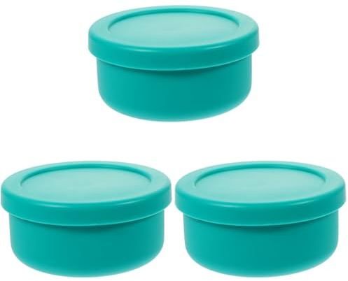TOPBATHY Household Dough Container Set of 3 with Lids Airtight Pizza Dough Proofing Box Leak-Proof Compact Bowls for Kitchen Camping Picnic and Baking