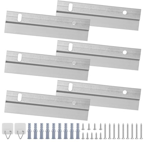 Pinzas Z para colgar, 6 unidades, sistema de suspensión resistente, rieles franceses, ganchos para marcos de fotos entrelazados, para cuadros y espejos, obras de arte, marco, 10 cm