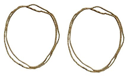 BishtHub 2 collane rotonde Tulsi Mala Tulsi Kanthi, articolo affidabile per uomini e donne, confezione da 2 pezzi, Free Size, Legno, Ambra