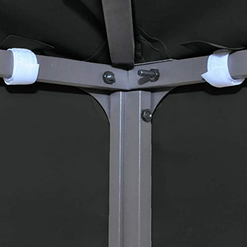 Cubierta negra para techo de pabellón, 3 x 3 m, para jardín, patio, fiesta, 310 g/m²