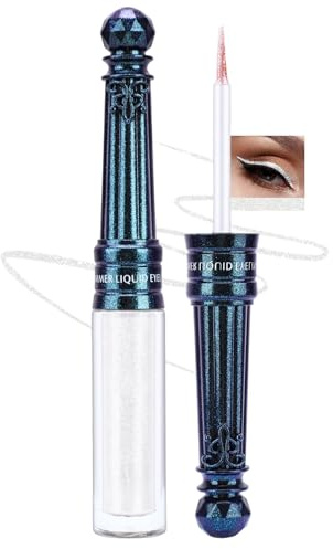 Jutqut Vit flytande glitter eyeliner metallic skimrande ögonskugga, #1