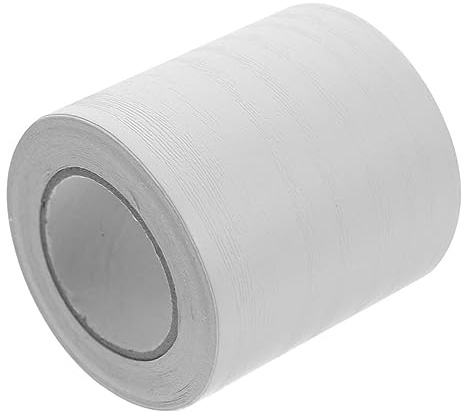 HONITANO 2 Rolls Self-Adhesive Skirting Board Covers 5m PVC Flexible Wall Decorative Trim Molding Strip for Living Room Bedroom Hallway, White Wood Grain, Small Size 5cm x 5m Each