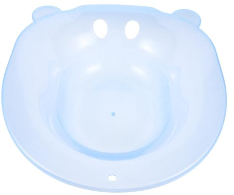 SAFIGLE Transparentes Sitzbad aus Robustem PP Ergonomisch Gestaltet mit Breiter Öffnung gegen Auslaufen für Ältere Menschen Schwangere und Hämorrhoidenpflege Praktische Toiletten Sitzwanne