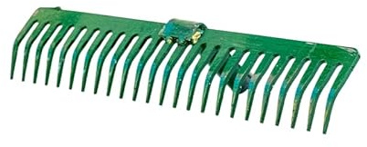 Valoak Rastrello XL con 24 Denti Stretti in Acciaio 39x5x8 cm | Compatibile con Manico di Diametro 2,5 cm | Made in Italy