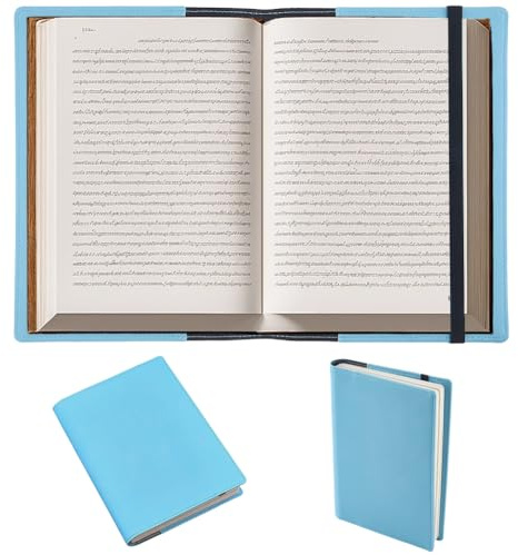 CRASPIRE Copertina per Quaderno in Pelle A5 con Scomparti per Carte di Credito Custodia Impermeabile per Libri Cartella Portadocumenti in PU Turchese Chiaro Cartella Portadocumenti in Pelle