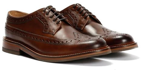 Chapman & Moore Longwing Brogue Country Leather Choco Chaussures pour homme, marron, 45 EU