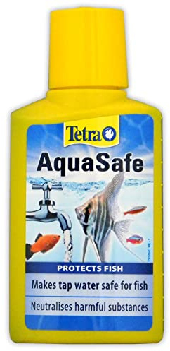 Tetra AquaSafe für Aquarienwasser, natürlich und fischfreundlich, neutralisiert schädliche Stoffe aus Leitungswasser, 100 ml Flasche