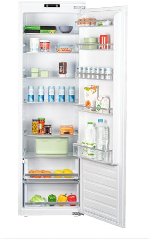 SIA RFI106 304L White Integrated Built In Tall Larder Fridge With Auto Defrost & Metal Back
