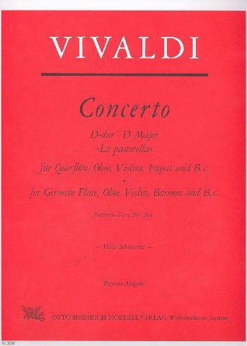 Concerto D-Dur RV95: für Flöte, Oboe, Violine, Fagott und Bc