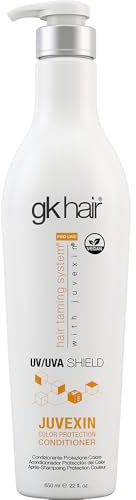 GK HAIR Global Keratin Colored Shield Conditioner (650ml/22 Fl Oz) for Dry, Deep Cleansing Moisturizing Treatment Heat Protection for Color Treated Dry Damaged Curly Frizzy - Sulfate Free