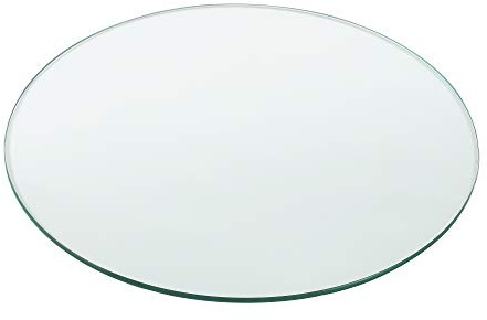 [neu.haus] Plateau de Table Bureau Chevet Table de Jardin en Verre Trempé ESG Transparent Bords Polis Meuble DIY Épaisseur 8 mm Diamètre Ø 40 cm