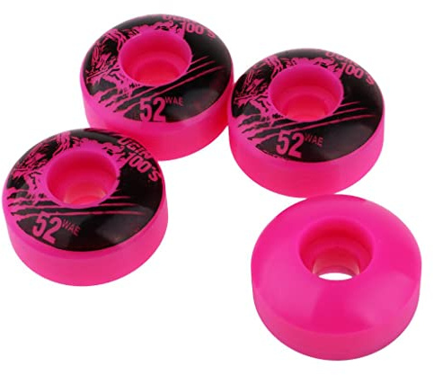 F Fityle 4pcs Ruedas de Tablas de Skate Resistente a Duradero para Patinetas Longboard, Rosado
