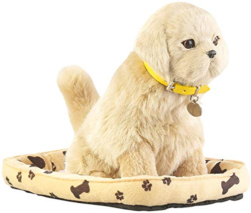 infactory Roboterhund: Funktions-Plüschhund mit Hundekorb, Bewegungs- und Berührungssensor (Interaktiver Hund, Elektronischer Hund für Erwachsene, Elektrischer Spielzeug)