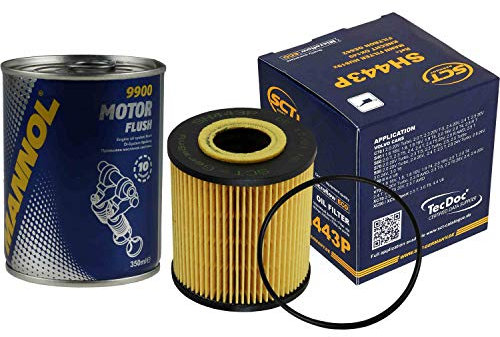 Original SCT Ölfilter SH 443 P + SCT Motor Flush Motorspülung