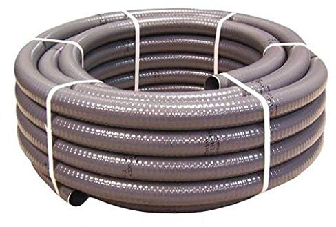 Couronne Rouleau 15M Tuyau Gris PVC Pression NF Souple Semi Rigide à coller Ø 50mm diamètre/Bassins et Piscines