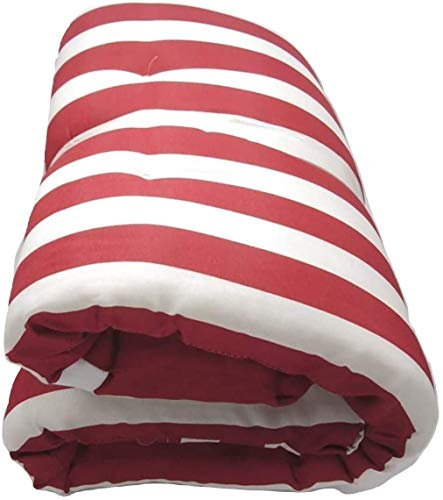 Dabuty Online, S.L. Cojín Tumbona Colchón Tumbona Acolchada Classic 180 x 55 x 8 cm Texturas Rayas (Rojo)