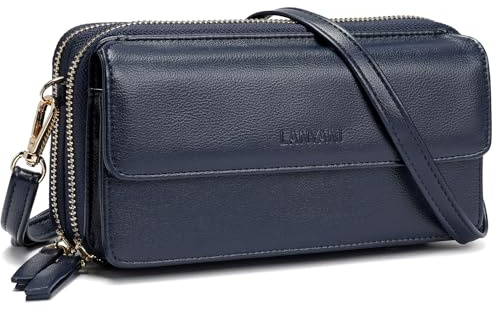 Lanyani Women Wallet RFID Blocking Phone Wallet Wrist Clutch Small Bag with Strap