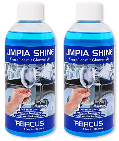 ABACUS® 2x 500 ml Limpia Shine - Glanzeffekt für Spülmaschine Klarspüler (7678)