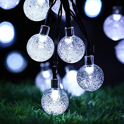 NC 12M LED Boule de Cristal de Bulle Solaire extérieur étanche Vacances fée Guirlande Lumineuse Boule de Cristal lumière, utilisé pour Arbre, pavillon, Cour, Mariage, décoration de fête