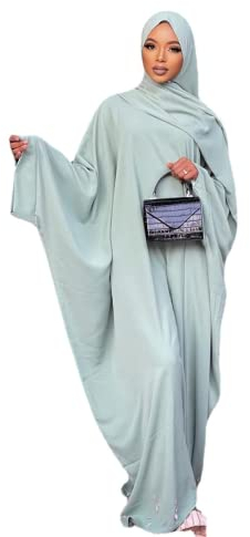 Damen Kleid Muslimische Gebet Abaya Islamische Robe Maxi Afrikanischer Kaftan Türkei Islam Dubai Türkei Kleid in voller Länge mit Hijab