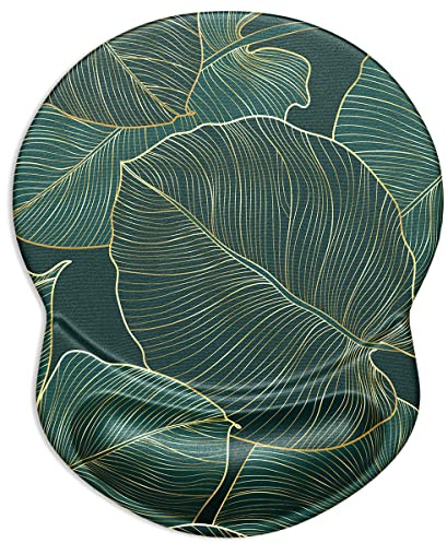 ITNRSIIET Ergonomisches Mauspad mit Gel-Handgelenkstütze, kleine Handgelenkauflage, Glatte Oberfläche, rutschfeste PU-Basis, Bequeme Bürobedarf, Schmerzlinderung, 22,1 x 18,3 cm, Handflächenstruktur