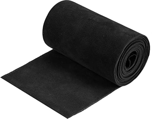 sourcing map PU-Kunstleder, weiches mattiertes Kunstlederblatt 160 x 10 cm/5,25 x 0,33 ft Schwarz für DIY-Handwerk