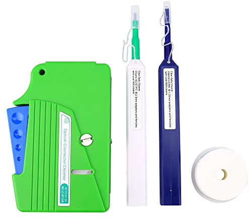 FC-6S Fiber Optic Cleaner Cleaning Pen Box Kit 2.5mm 1.25mm SC ST LC Optical Fiber Cable Connector Endface Cleaning Tool Set 4 in 1