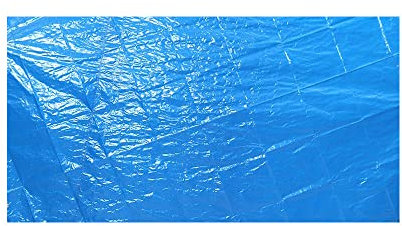 Copertura rettangolare per piscina, 300 x 201 cm, design pieghevole con coulisse, copertura solare per isolamento termico, per piscina