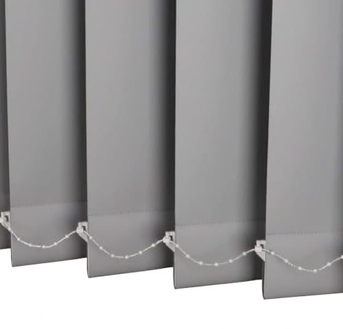 Cortina Lamas Verticales Gris,Persianas Verticales Para Ventanas,Persianas Venecianas Verticales Con Aislamiento Térmico,Cortinas De Lamas De Tela,Para Salón Terraza Oficina,W×H-60x130cm/23.5x51in