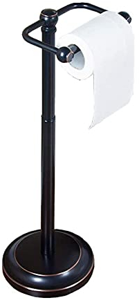 GLigeT Klopapierhalter ohne Bohren Toilettenpapierhalter, freistehender Taschentuchhalter, Ständer, Taschentuchrollenhalter mit verstellbarem Rollenpapierstab Toilettenpapierhalter (Color : B)