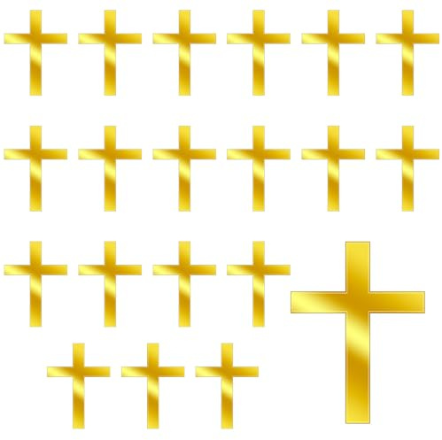 20st Cross Cake Topper, Dop Cake Toppers, Gold Mirror Akryl Cross Cupcake Topper Cross Cake Decorations för Födelsedagsfest Dop Bröllop Christian