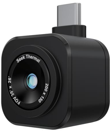 Seek Thermal - Nano 200 Wärmebildkamera für Apple iOS mit USB-C-Anschluss, iPhone-Wärmekamera, hochauflösende 200 x 150 Wärmebildkamera, 25 Hz Bildbildrate, -15.6 °C~330.0 °C, iPhone 15 & 16