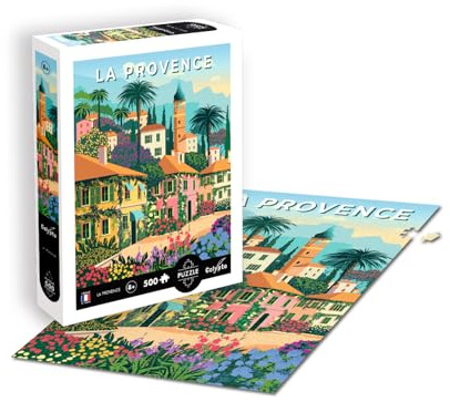 Sentosphère - Puzzle 500 pièces - Puzzle Adultes - Affiche - La Provence – Impression en 7 Couleurs – Toucher Soyeux – Qualité Premium - Boite compacte écologique - Made in France